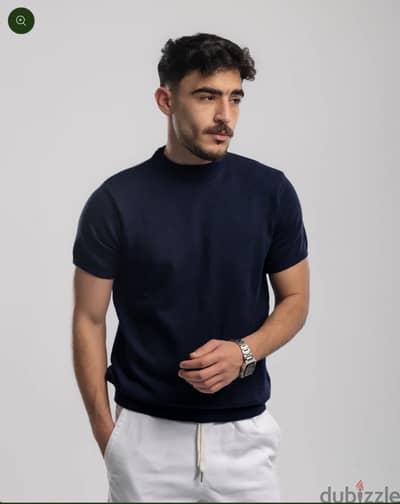 Knit craw nick navy blue