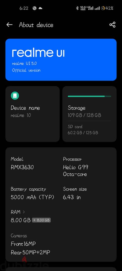 Realme 10 + Original SD Card