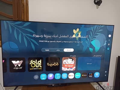 شاشة سامسونج ٧٠ بوصة سمارت 4K  كأنها زيرو معاها كل حاجة