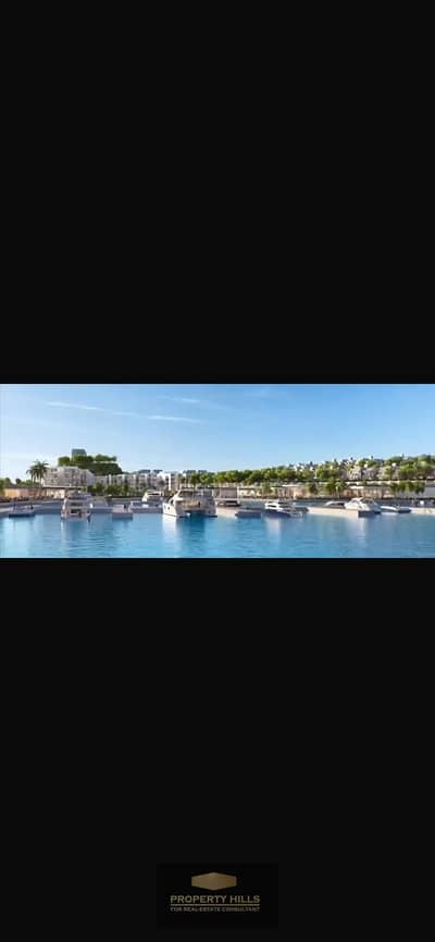 Chalet completely finished with a view of the marina and yachts in Salt Ras El Hikma next to Fouka Bay