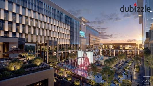 50sqm finished office for sale in Kawn Mall, 6th October, on Gamal Abdel Nasser Axis, opposite Mercedes-Benz. 1.5% down, installments up to 10 years