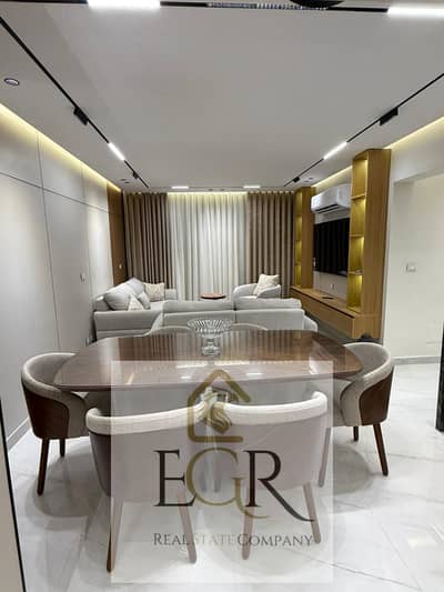 Furnished hotel apartment for rent in Al-Rehab 2 next to the eastern market and the club, close to gate 22, fully hotel-finished, first residence