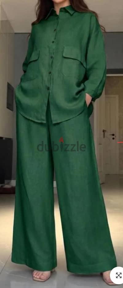 women green linen set 2xl