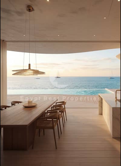 panoramic sea view chalet with launch price and long installments in ras elhekma - for sale - palm hills !!north coast