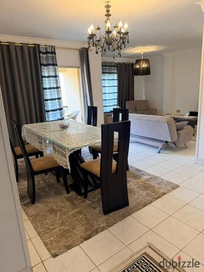Furnished apartment for rent in Al Rehab, prime location near services, super lux finishing