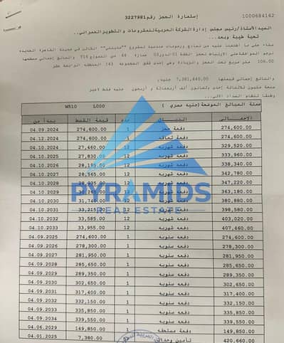 للبيع – شقة مميزة في مدينتي B14 | فرصة استثمارية  شقة بمساحة 106 متر في مدينتي – المرحلة B14، المجموعة 143، بتقسيمة عملية ومناسبة للسكن أو الاستثمار