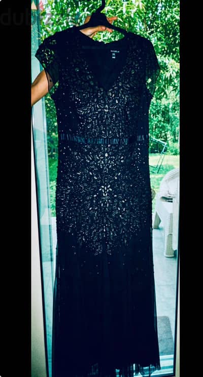 Hand Beaded Floral Gown- ADRIANNA PAPELL, NYC
