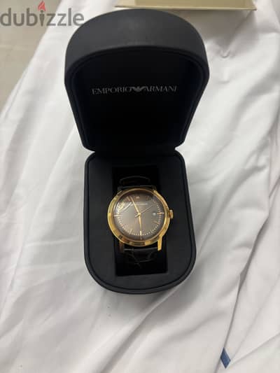 Emporio Armani watch with leather straps