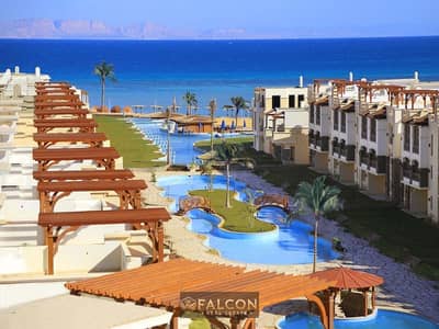 For sale: 3-bedroom chalet (sea view, fully finished) in Blue Blue, Ain Sokhna, opposite the windmills on the Zaafarana Road. Installments available o