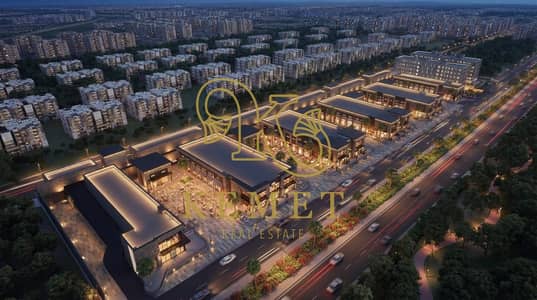 COMMERCIAL GROUND SHOP FOR SALE 248 SQM MOHAMED NAGUIB AXIS DIRECT PROJECT 36000 SQ M DELIVERY 3 YEARS NEW CAIRO
