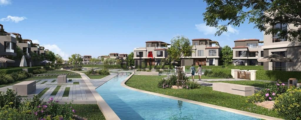 تاون هاوس 190م موقع مميز في باديه بالم هيلز بالتقسيط بمقدم 1,5% badya palm hills october