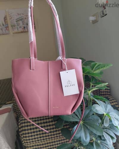 شنطة 'polene' جلد طبيعي
