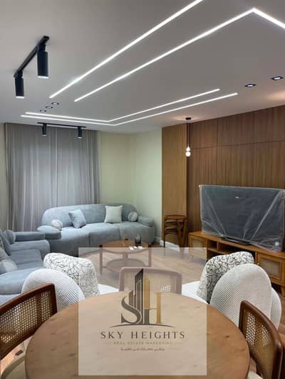 Furnished apartment for rent in Phase 2 of Al Rehab 1, 123 sq m, with 3 bedrooms and 2 bathrooms, special finishes, near the old market, services, ban