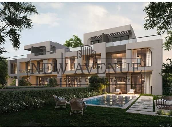 Luxury Town house with Lowest Downpayment and Installments over 5 Years in 97 Hills New Cairo Near AUC by Palm Hills