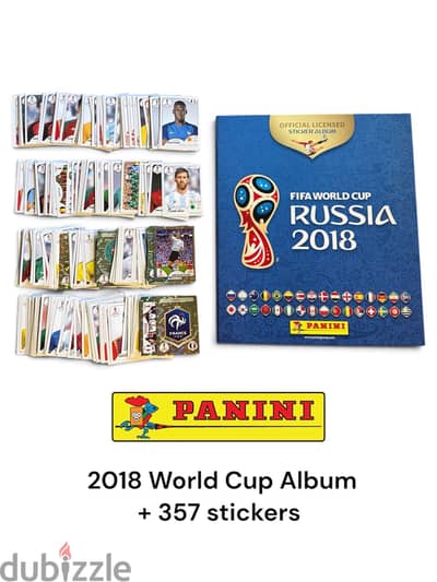 Panini 2018 World Cup Album + 357 stickers