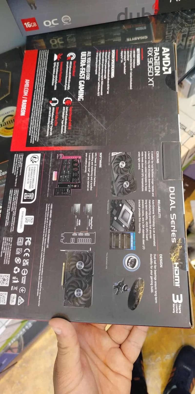 GPU AMD Radeon 9060xt 16gb vram 3