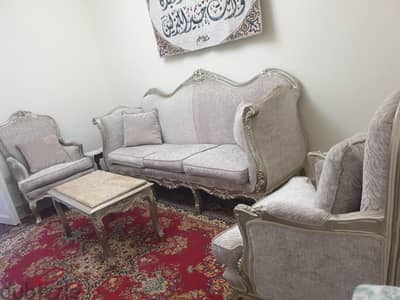 صالون شامبين خشب ثقيل ومتنجد جديد