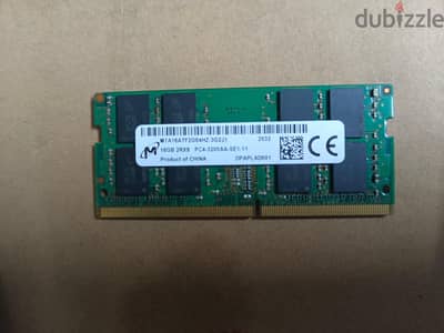 رام 16 جبجا لاب توب ddr4 ماركة Micron باص 3200