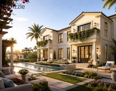 Install your villa on 10 years in a twin house villa with a garden for sale inside a compound of villas only in the heart of Sheikh Zayed