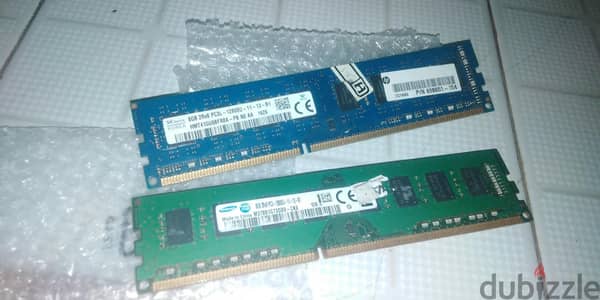 رامتين ٨ جيجا توتل ١٦ جيجا رام سرعه1600  ddr3