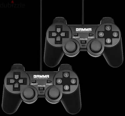 جوز أذرع تحكم كمبيوتر (Dual Gamepad) ماركة Gamma - جديد زيرو لم يستخدم
