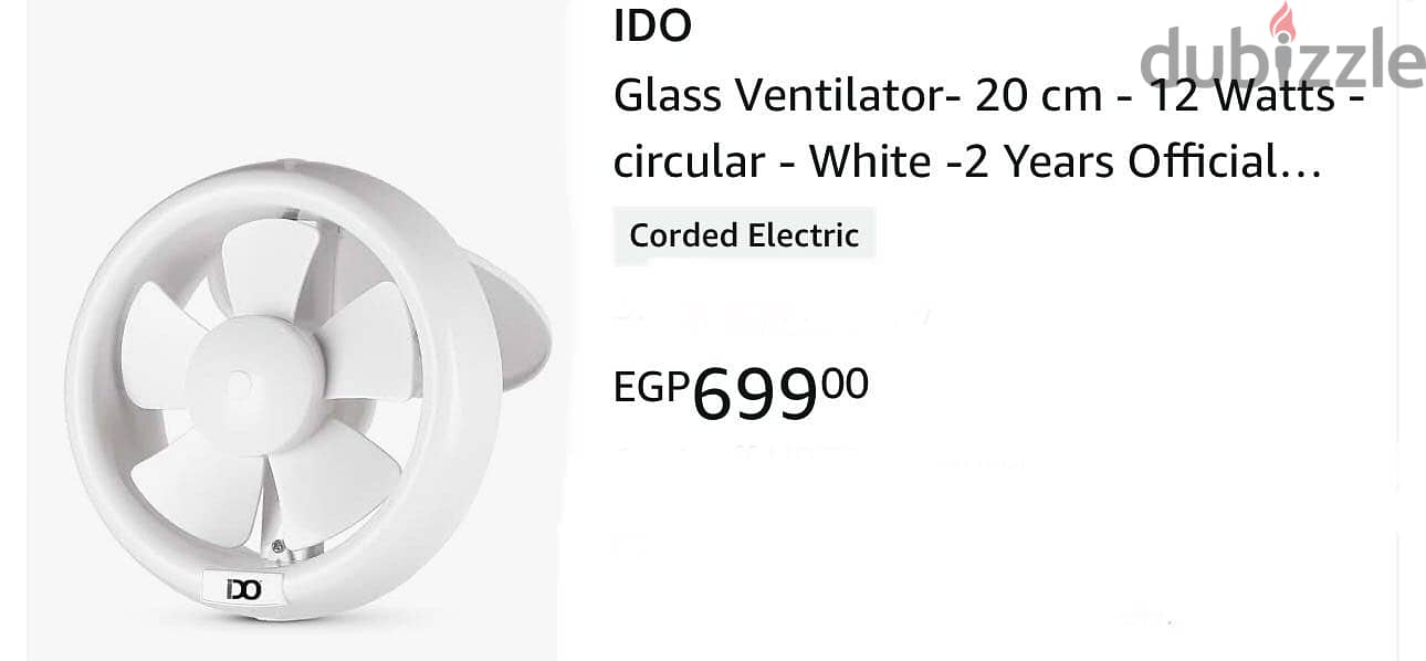 Glass ventilation fan 1