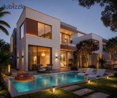 Twin House in La Joie Havre in Zayed New with a discount of half the down payment in installments over 10 years