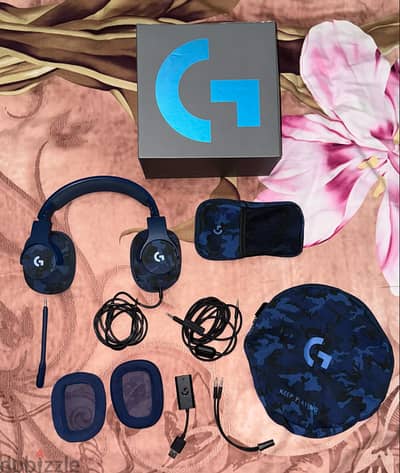 Logitech G433 7.1 Gaming Headset Blue Camo – Complete Set