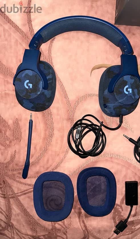 Logitech G433 7.1 Gaming Headset Blue Camo – Complete Set 1