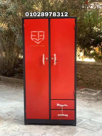 دولاب صاج محمل ضلفتين بدورجين
