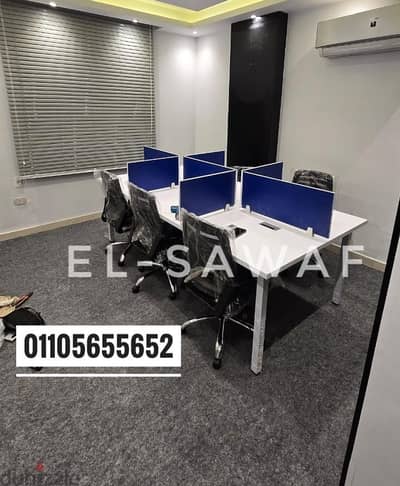 خلية عمل خشبmdfاسباني،مكاتب موظفين،ورك استيشن،خليه،work station