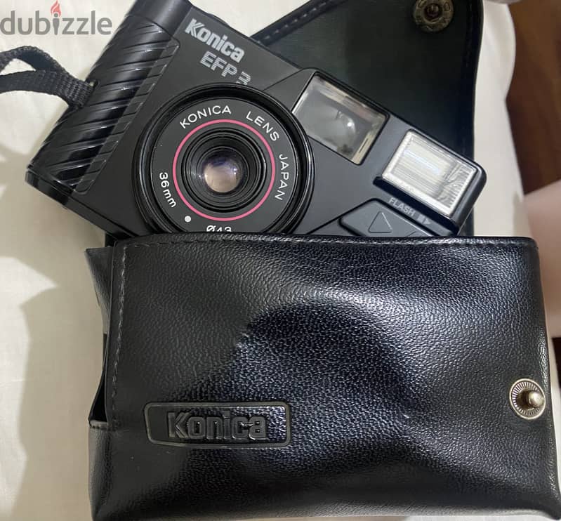 Konica efp3 film camera with case 1