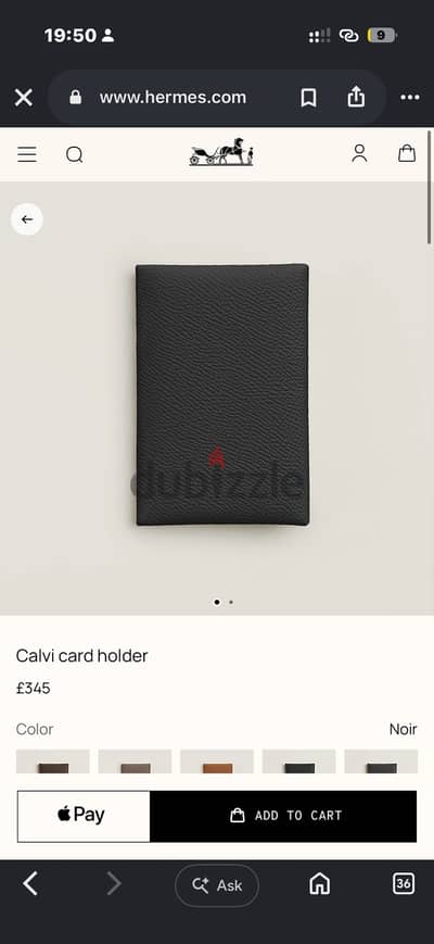 Hermes Calvi Card Holder