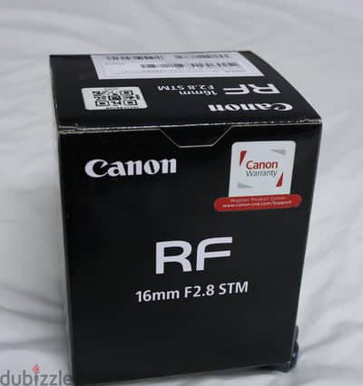 Canon RF 16mm F2.8 STM – زيرو – كاملة بالعلبة