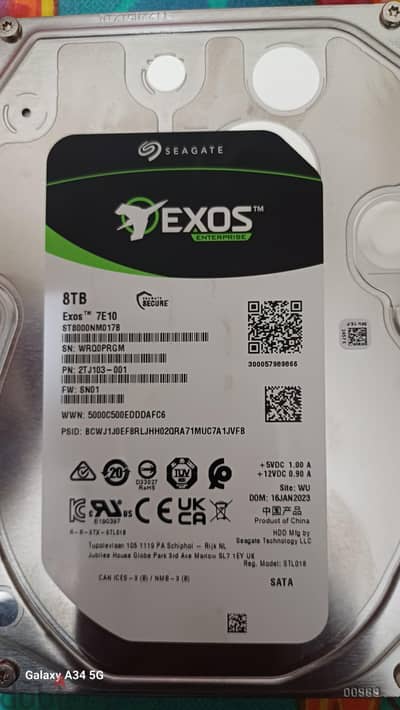 هارد  كمبيوتر ٨ تيرا   HDD Seagate EXOS Enterprise