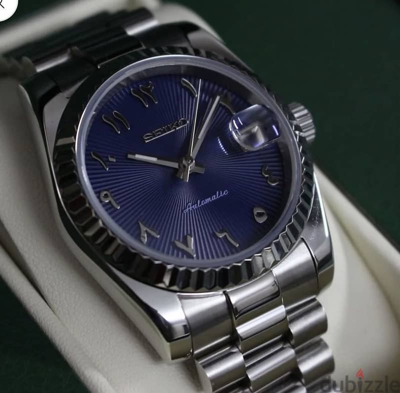 Seiko mod DATE-JUST ARABIC NAVY 2