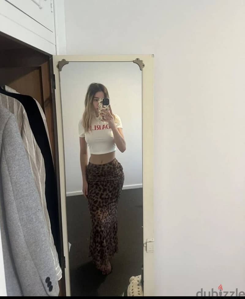 Shein leopard skirt 2