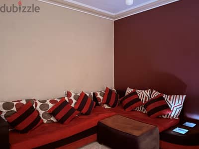 كنبة انتريه ركنة 220x240 شامله مكتبة