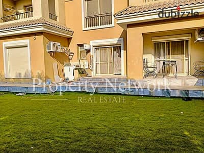 شقة أرضي مفروشة بالكامل 2 غرفة 149م + حديقة 350م | سراي S1