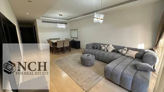 # شقة مفروشة بحديقة خاصة للإيجار في Cairo Festival City – Living  للإيجار شقة مميزة داخل **Cairo Festival City – Living**، في واحدة من أرقى المجتمعات