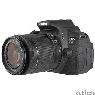 كانون 700D + عدسة 18-55mm بحالة الزيرو + علبتها وجميع مشتملاتها + فلاش