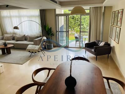 For Rent – Cairo Festival City: 210 sqm apartment with 70 sqm private garden, 3 bedrooms, 4 bathrooms, nanny’s room. Annual lease: EGP 115,000/month.