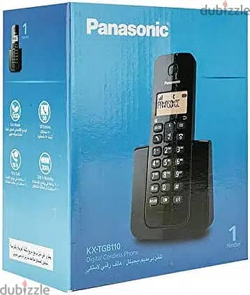 هاتف لاسلكي باناسونيك KX-TGB110 - اسود بكرتونته وكل محتوياته كالزيرو