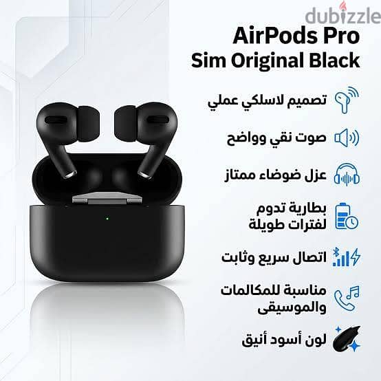 Airpods pro sim original Black 1