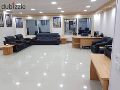 Administrative headquarters for rent 550 m luxury finishing air-conditioned license Abbas Al-Akad main street for companies
