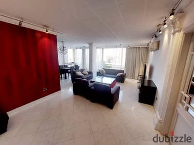 Furnished apartment for rent in Sarayat Al-Maadi with 3 air-conditioned rooms