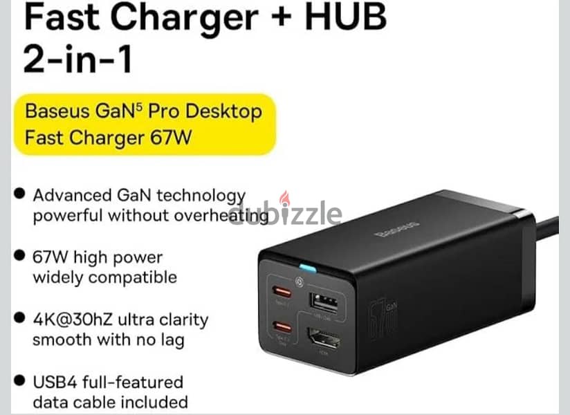 Baseus GaN5 Pro Desktop Fast Charger 67W 4