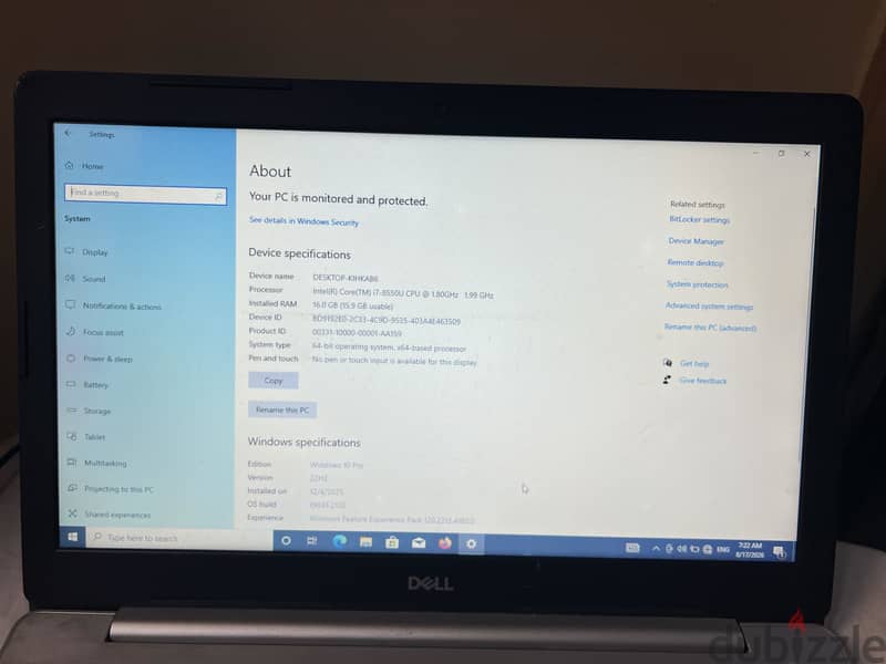 Dell insprion 5570 8