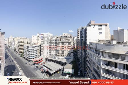Licensed, open views overlooking Abu Qir Street, prime location, apartment for sale in Rushdi, 200 sq m