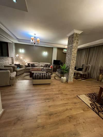 Furnished apartment for rent 175m 2nd District Villas 5th Settlement 3rd floor roof 2 beds 2 baths American kitchen 3pc reception large terrace prime spot
